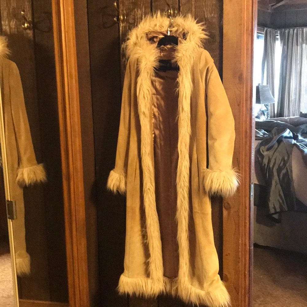 ArdenB suade fringed coat